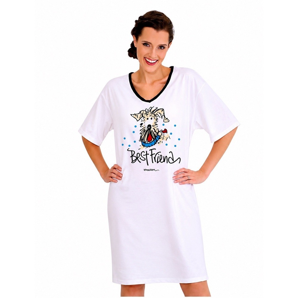Emerson Street Dog Best Friend Whimsical Cotton Nightshirt Sleepshirt One Size